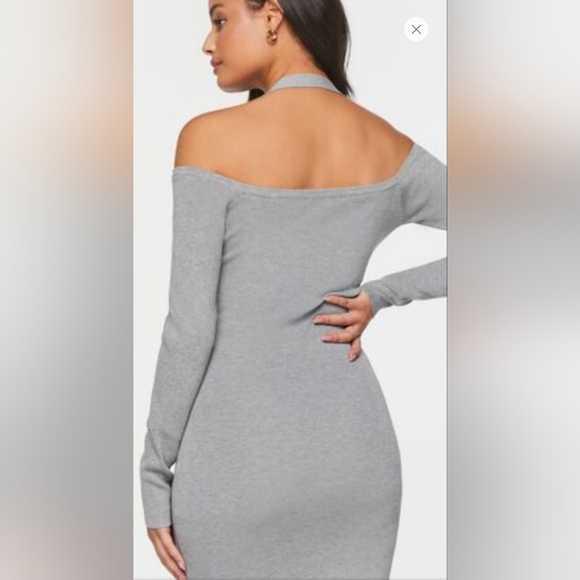 NWT Gauze Surplice Halter Mini Dress - Picture 2 of 6